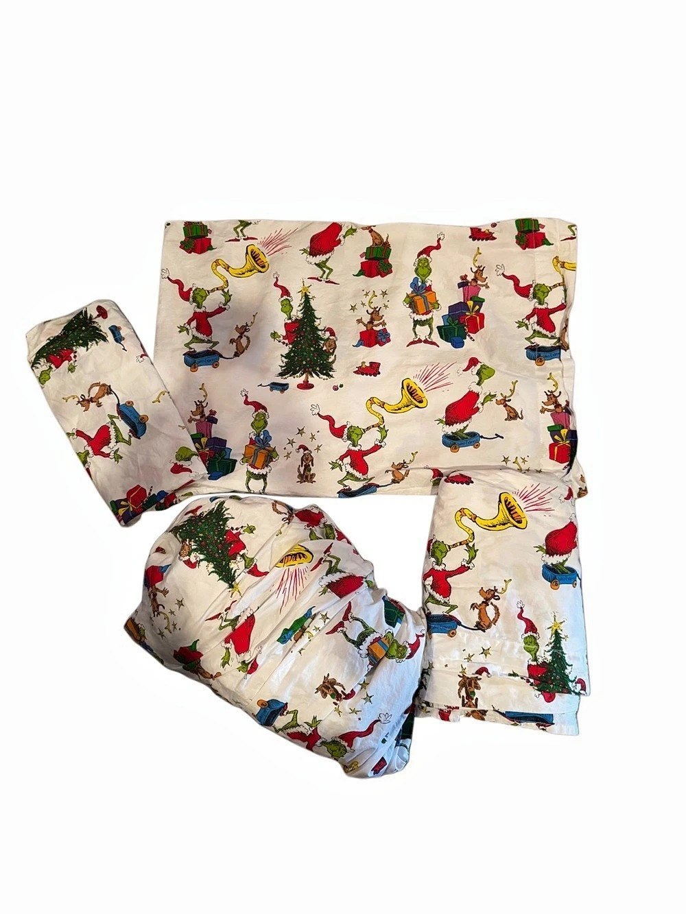 Pottery Barn Kids Dr. Seuss's The Grinch & Max Quern Sheet Set